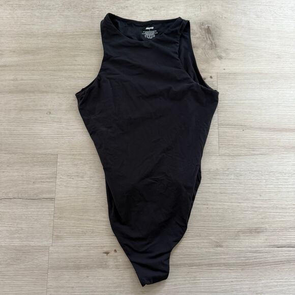 SKIMS Fits Everybody High Neck Sleeveless Tank Bodysuit Onyx Black Size Small - Picture 2 of 5